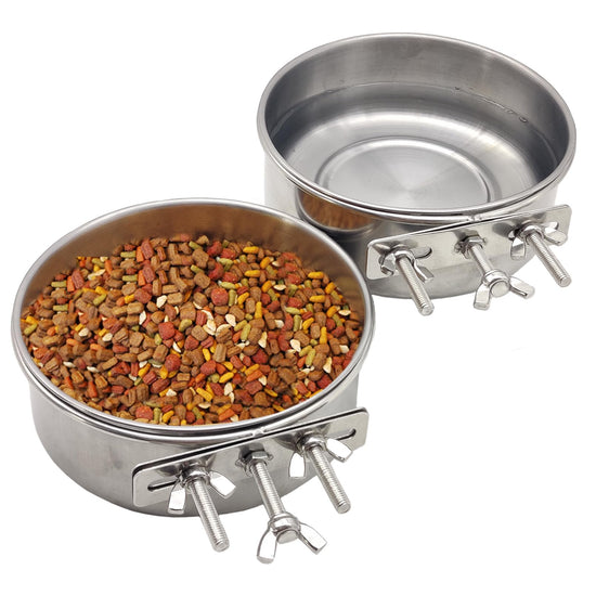 Stainless Steel Bird Bowls, 2-Pack