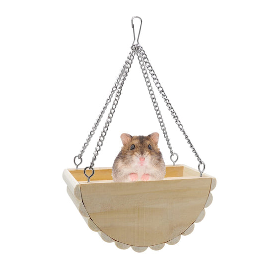 Hamster Wooden Swing Toy Hanging Bed
