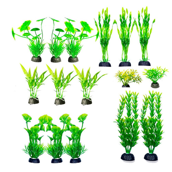 Artificial Aquarium Plants, 16-Pack