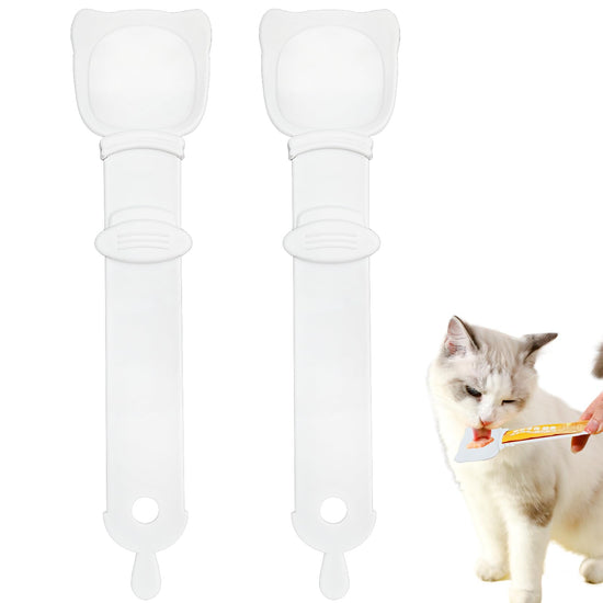 Cat Strip Treat Feeder Squeeze Spoon - 2 Pack