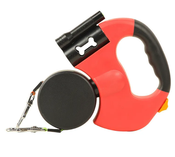 Fins, Feathers & Fur Auto Double Dog Leash