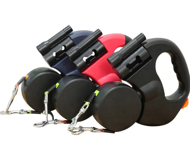Fins, Feathers & Fur Auto Double Dog Leash