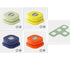 Colorful rubber pet toy with textured surface, designed for dogs to chew and play, from Fins, Feathers & Fur.