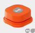Orange recordable pet communication button with gray bone emblem